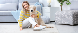 Chien dans le salon